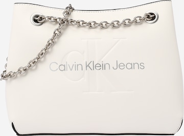 Calvin Klein Jeans Shoulder Bag in White: front