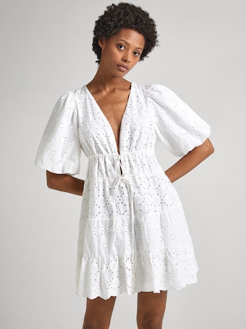 Pepe Jeans - Vestido ' DELIA ' en blanco: frente