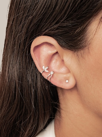 Orecchini 'Blossom and Gem Ear Cuff' di Hey Happiness in argento
