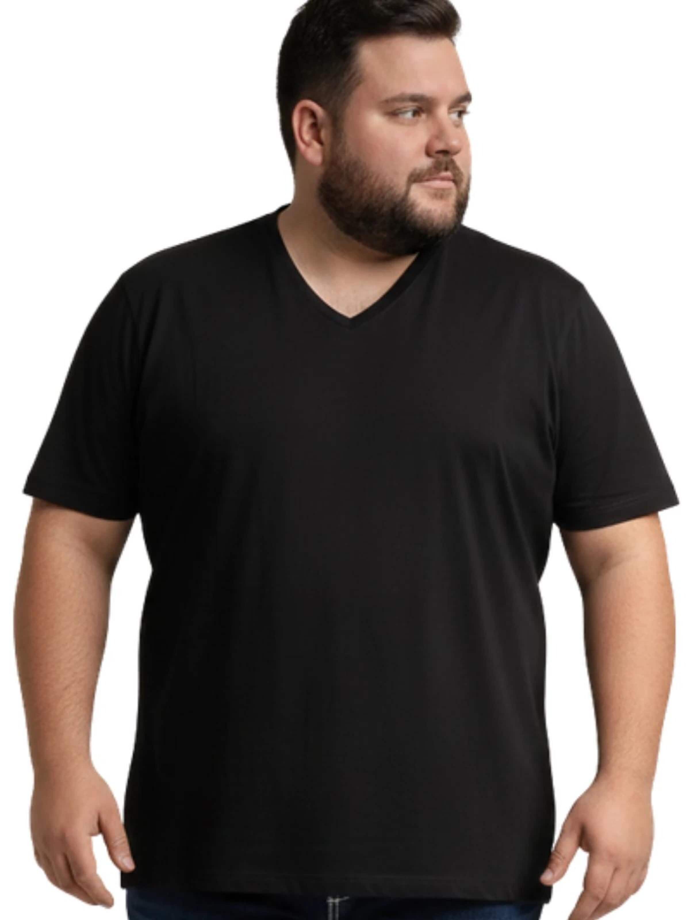 Lavecchia Shirt 'LV-124 Übergrößen'‌‌‌‌‌ in Schwarz: Vorderseite