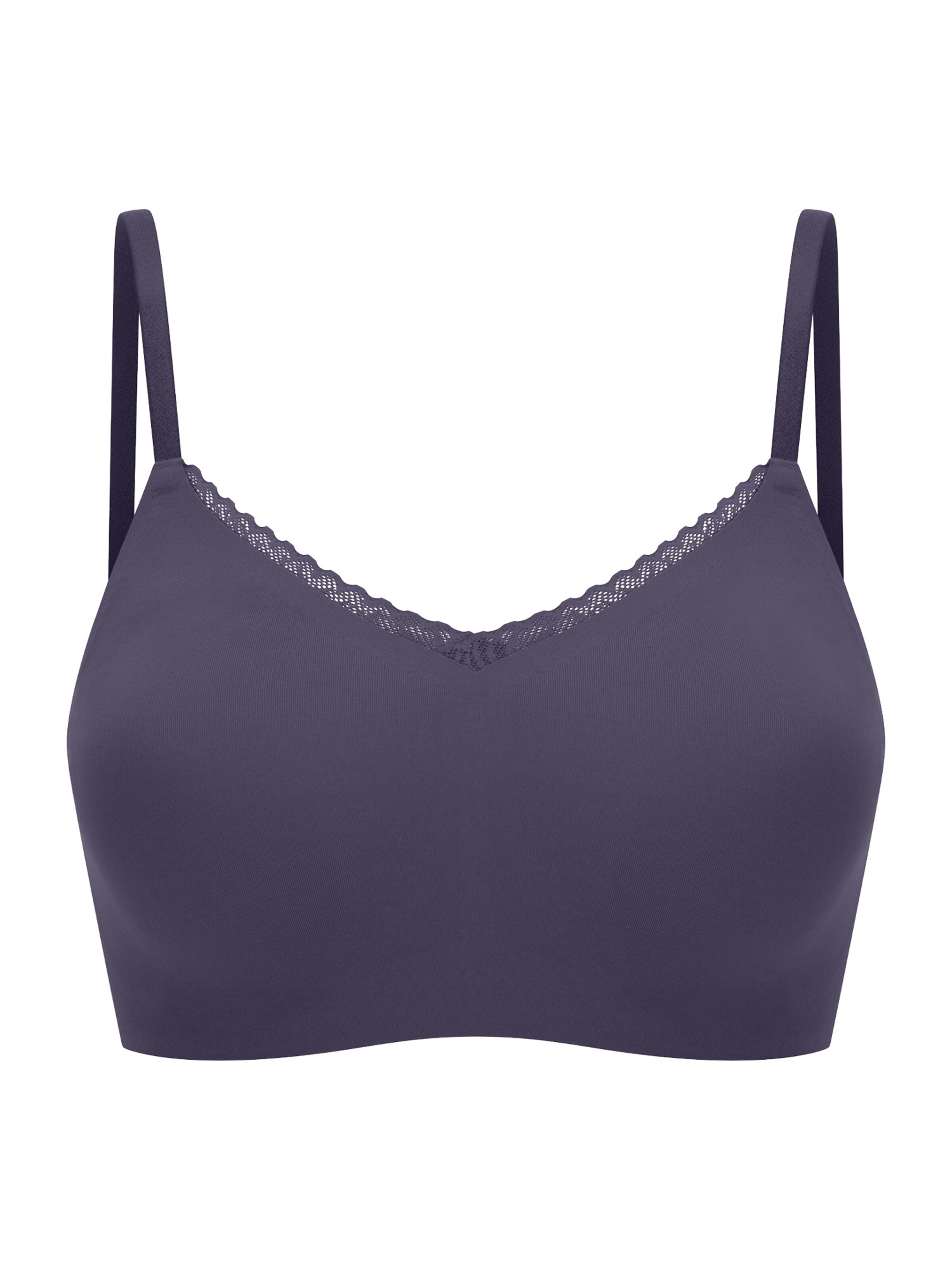 SCHIESSER T-shirt BH ' Invisible Soft Lace ' in Blauw: voorkant