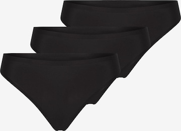 Chantelle Thong 'Soft Stretch' in Black: front