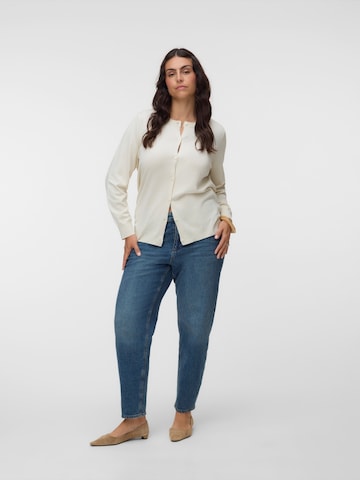 Vero Moda Curve Knit Cardigan 'VMCSilje' in White