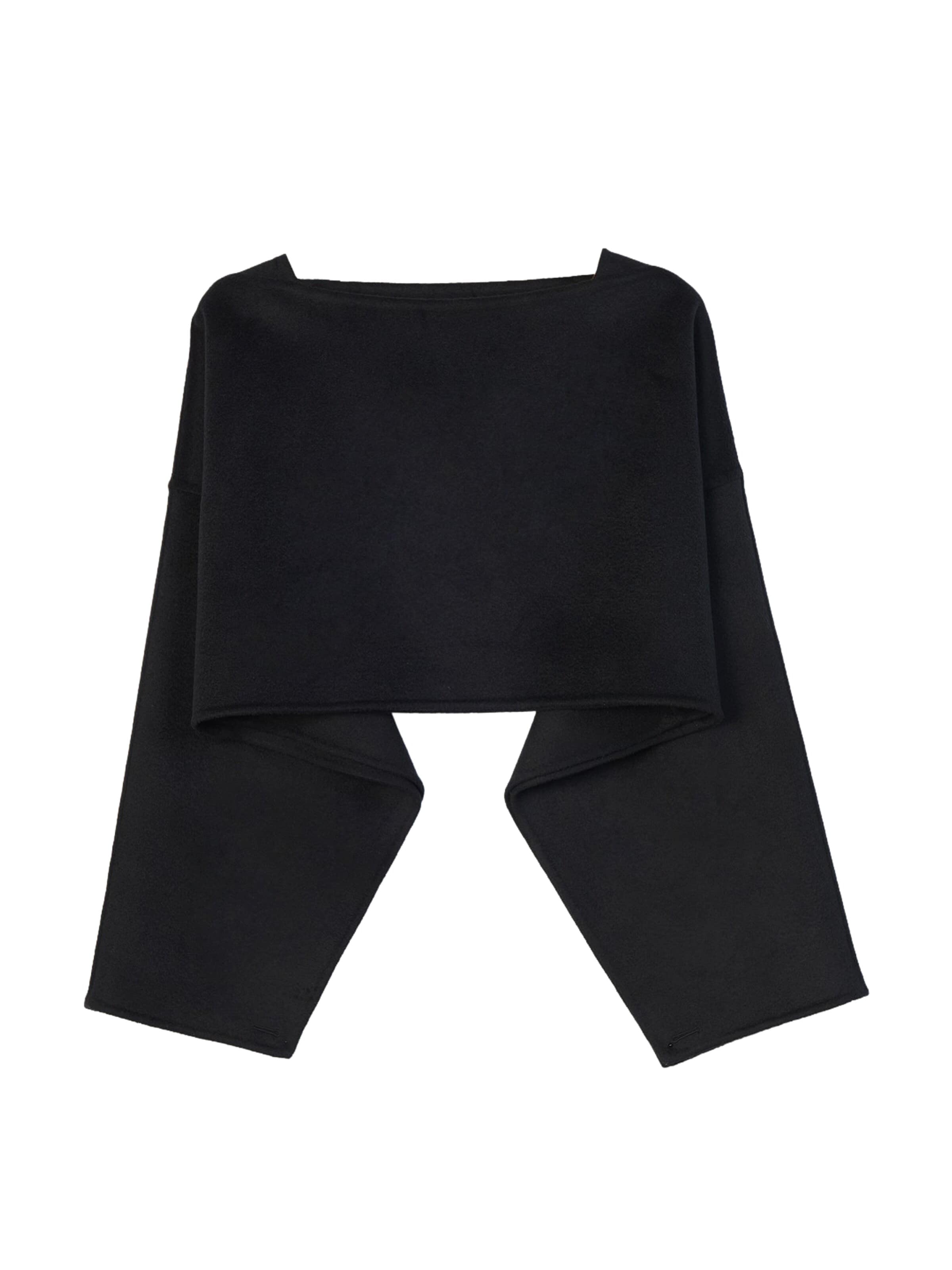 GOBI Cashmere - Jersey 'Versatile Cashmere Poncho' en negro: frente