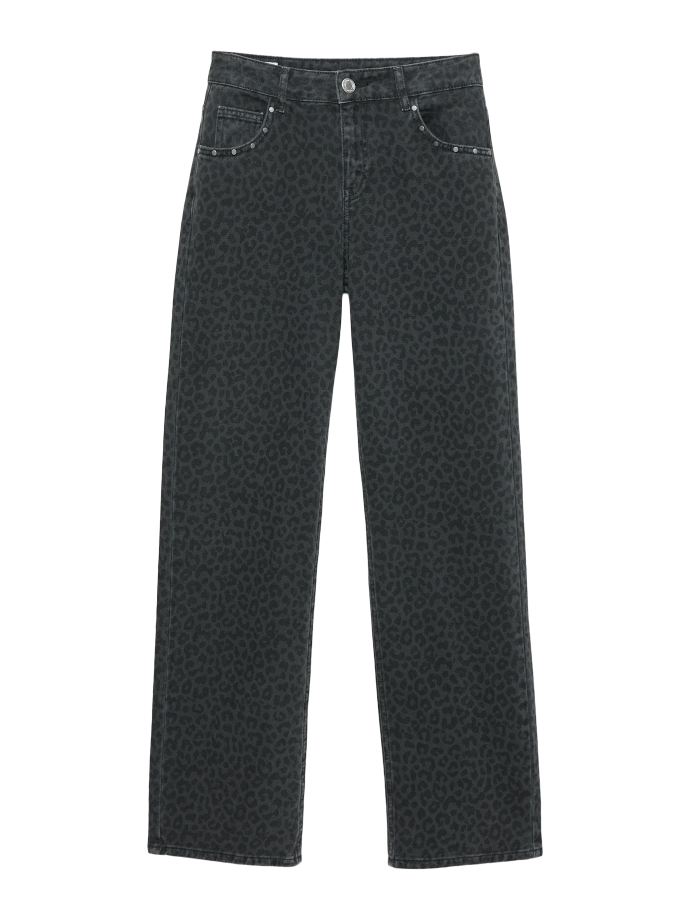 Pull&amp;Bear Loosefit Jeans in Grijs: voorkant