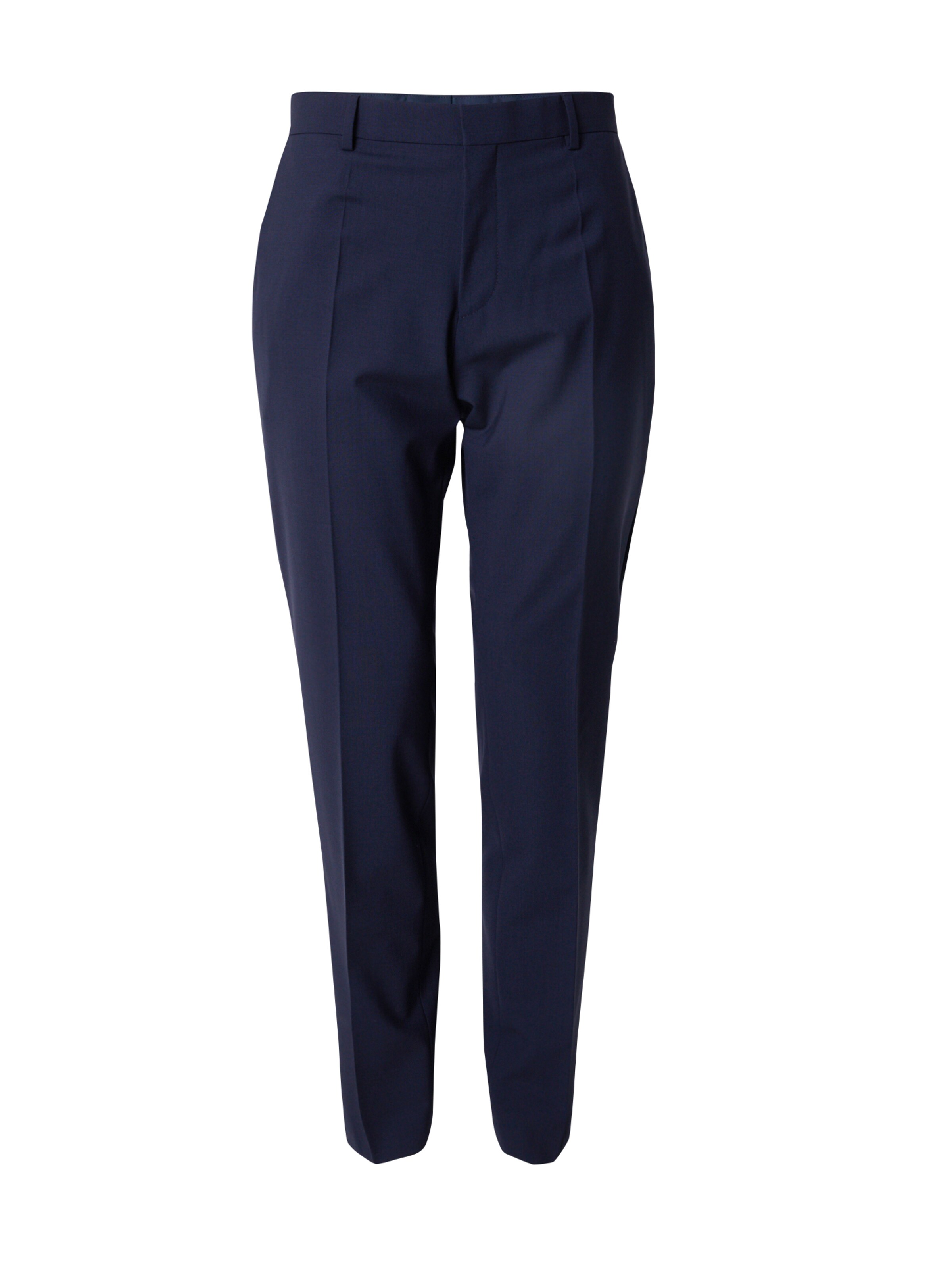 BOSS - Slimfit Calças com vincos 'H-Genius' em azul: frente