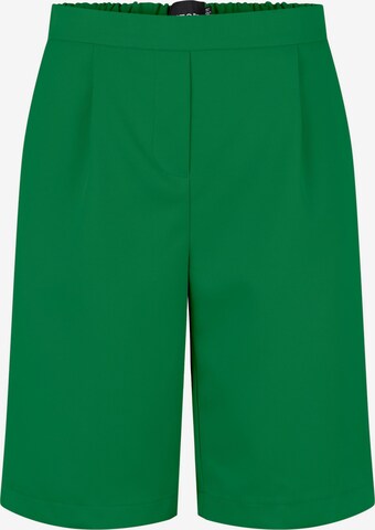Pantaloni con pieghe 'VAGNA' di PIECES in verde: frontale