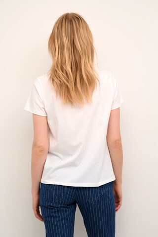 Cream T-shirt 'Karen' i vit