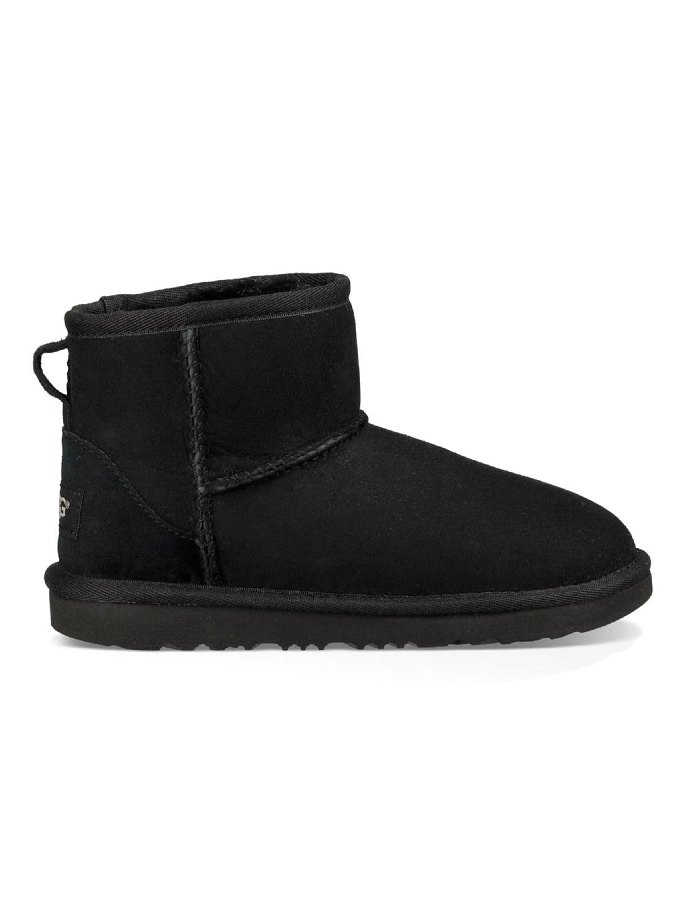 UGG Boot 'Kids Mini Classic II Black Ankle Boots' in Black: front
