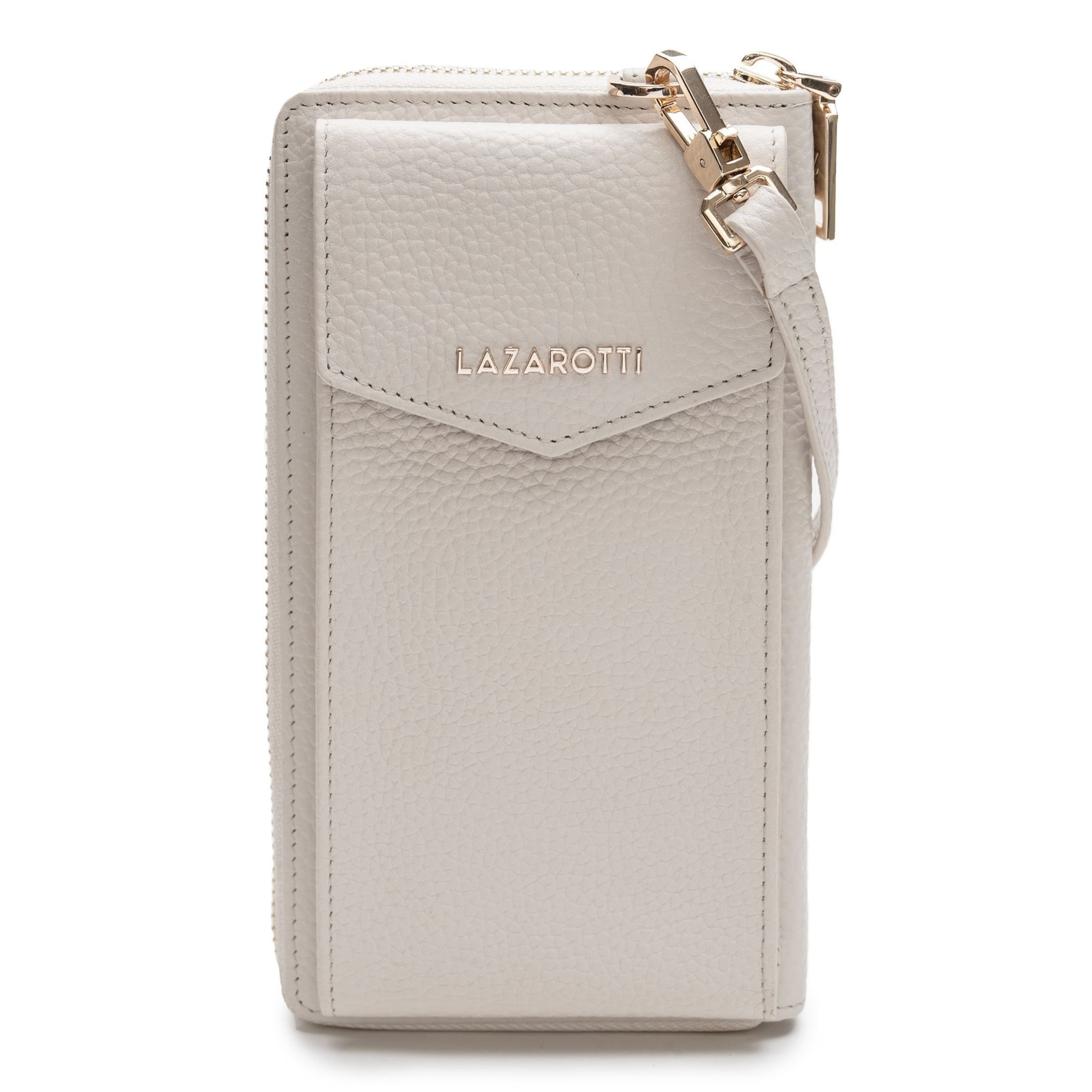 Borsa a tracolla 'Bologna' di Lazarotti in beige: frontale