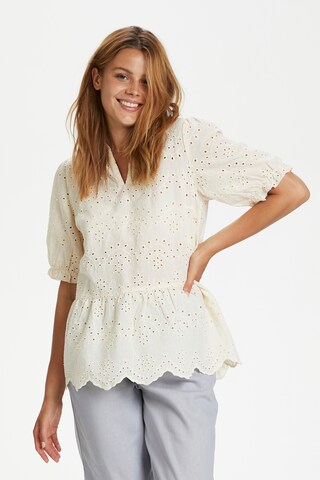 SAINT TROPEZ Blouse 'Geleksa' in Beige: front