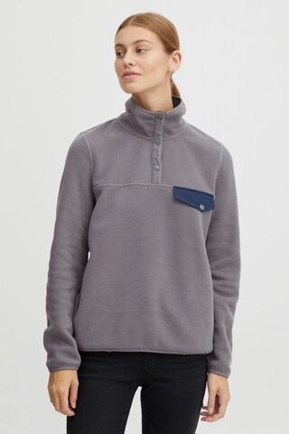 Oxmo Fleecejacke in Grau: Vorderseite