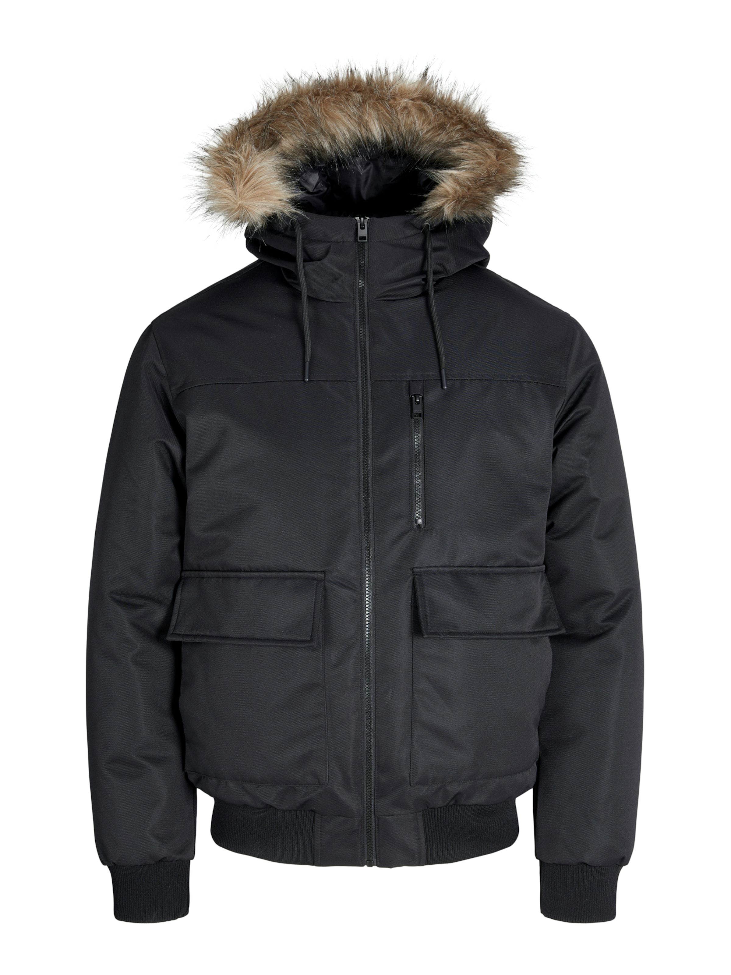 JACK & JONES Zimska jakna 'JJCHARLIE' | črna barva: sprednja stran