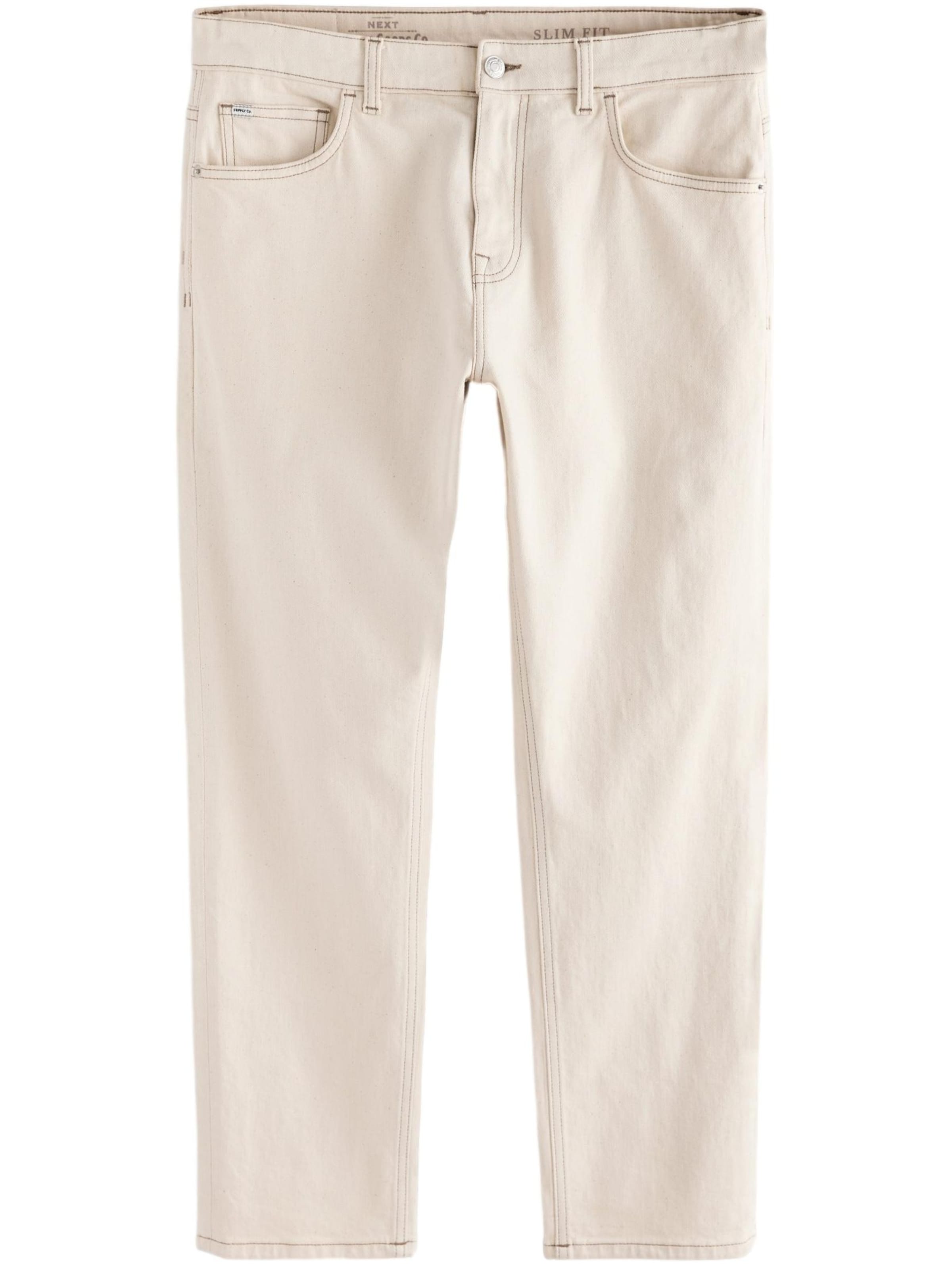 Next Slimfit Džíny – bílá: přední strana