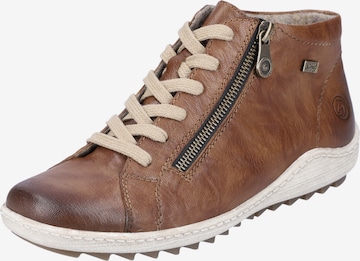 REMONTE Lace-Up Ankle Boots in Brown: front