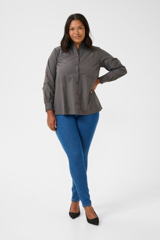 KAFFE CURVE Blouse 'KC Adi' in Grey