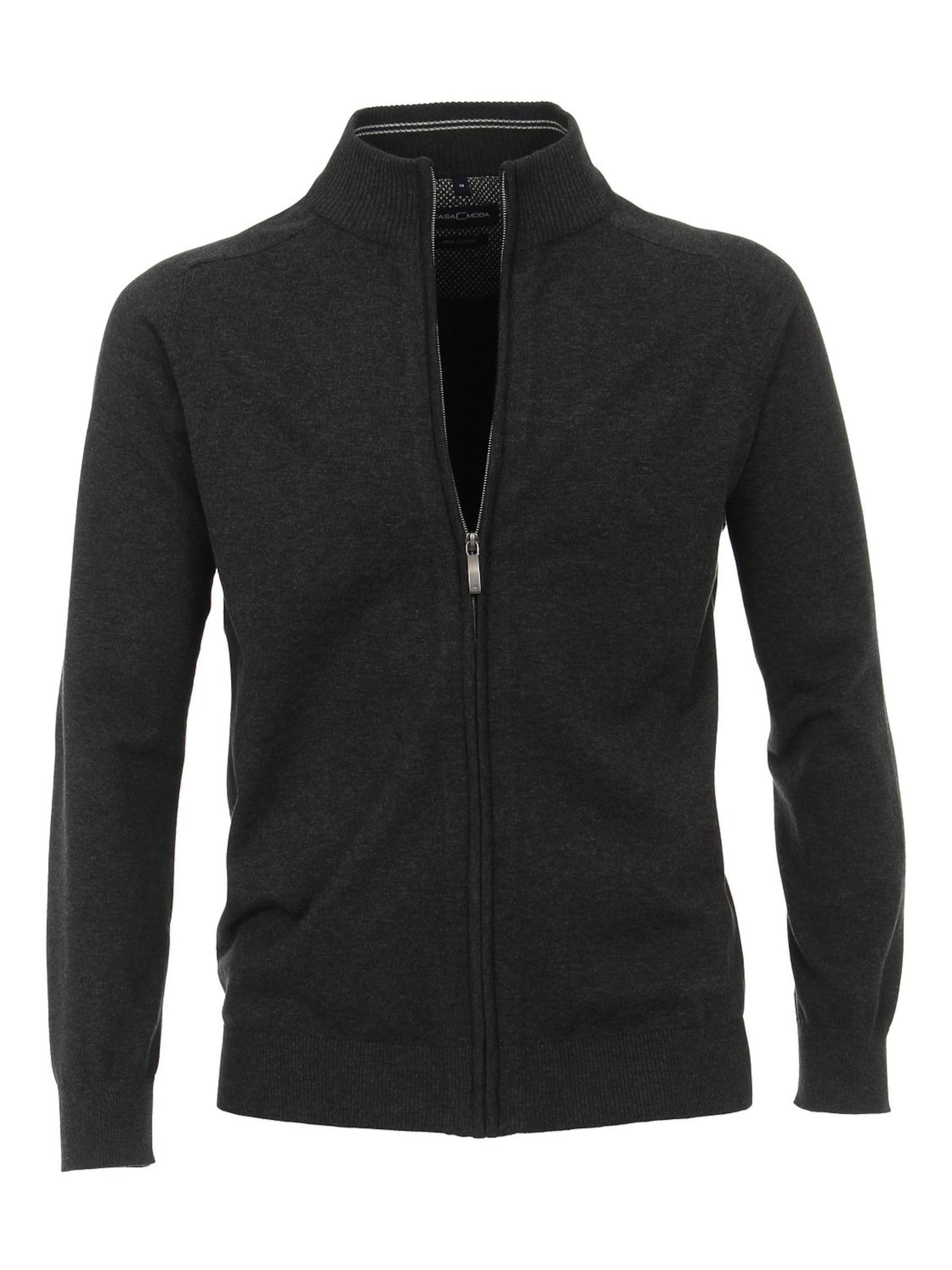 CASA MODA Knit cardigan in Grey: front