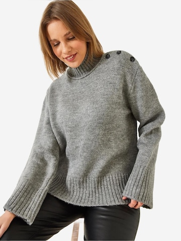 Pull-over oversize Bianco Lucci en gris