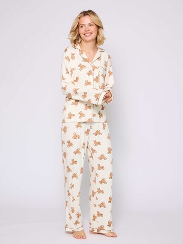 Loungeable Pyjama 'Teddy Bear' in Beige: Vorderseite