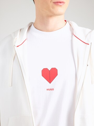 HUGO Póló 'Dalentin' - fehér