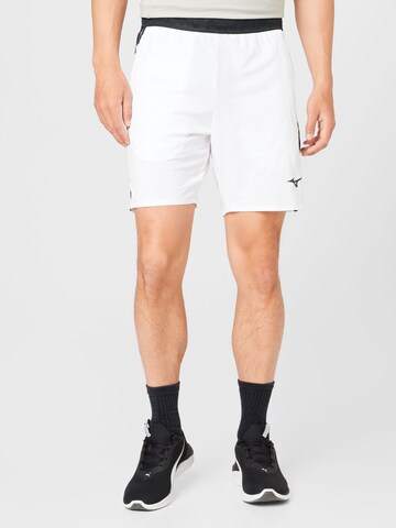 Regular Pantalon de sport MIZUNO en blanc : devant