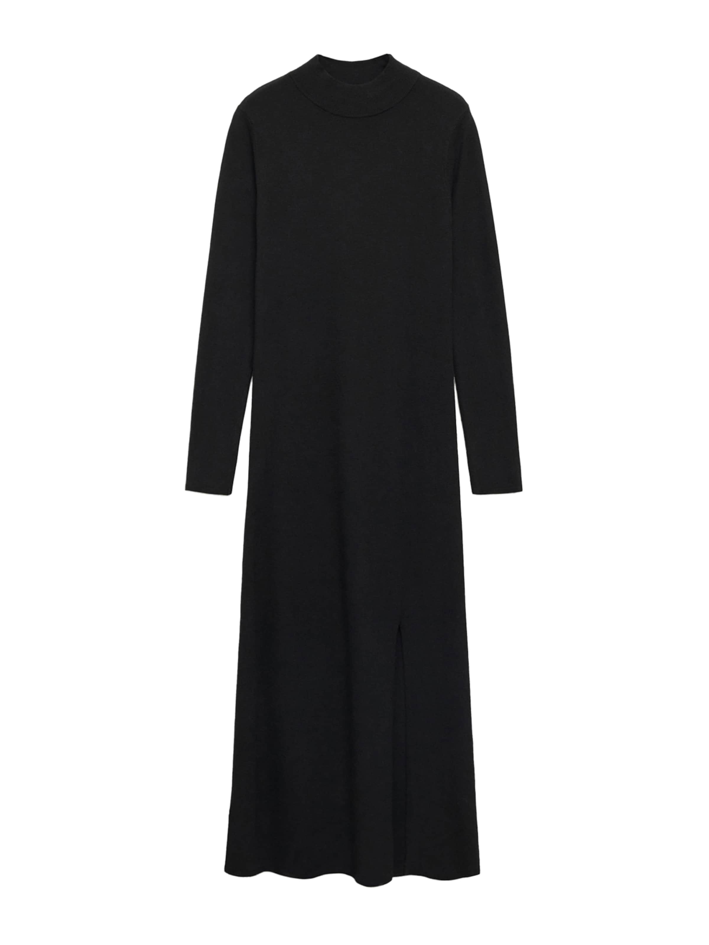 MANGO Pletené šaty 'PERCEBES' - Čierna: predná strana