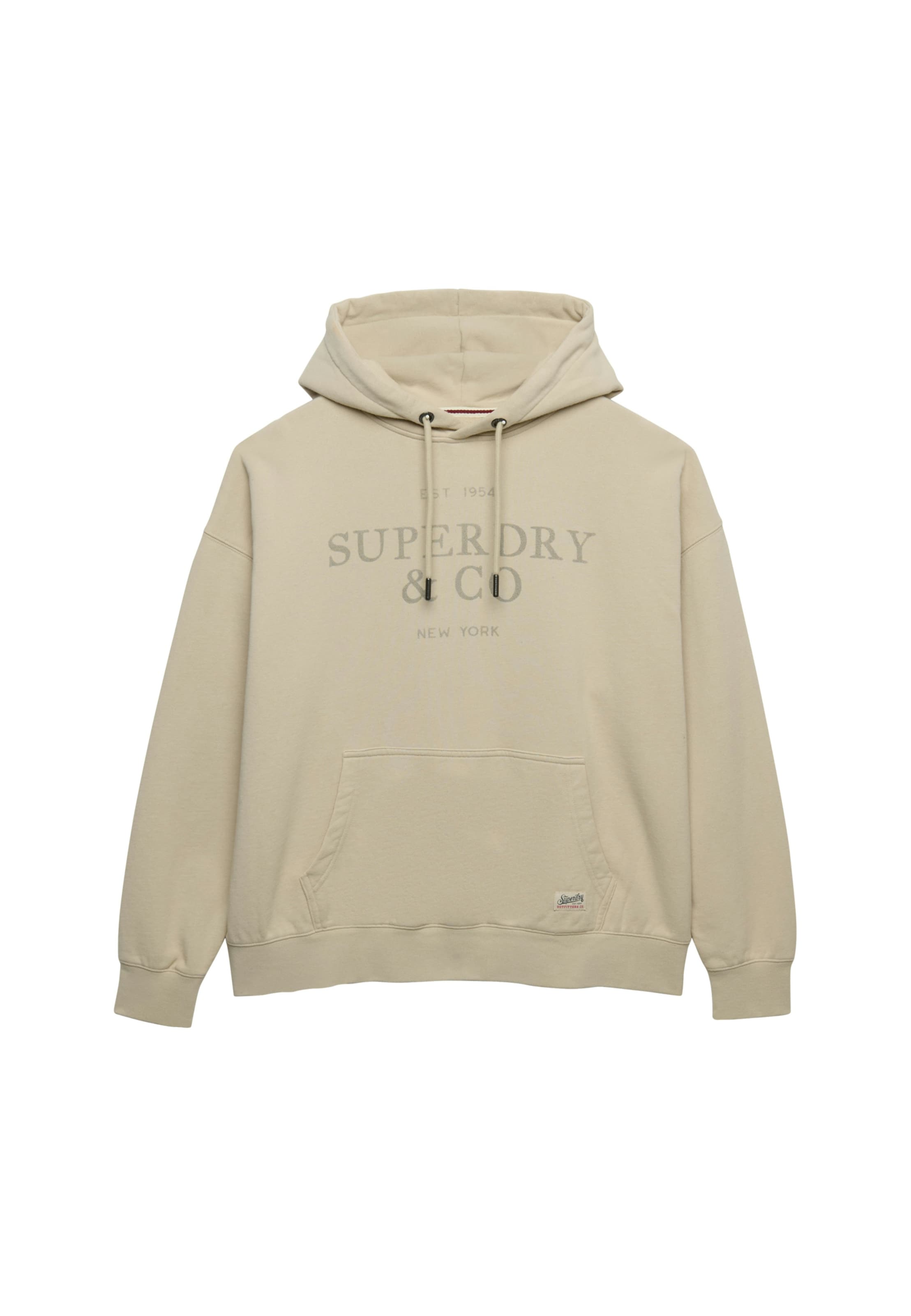 Superdry & Co Sweatshirt 'Luxe Casual' in Beige: voorkant