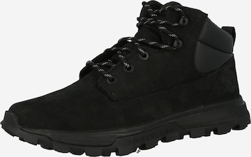 TIMBERLAND - Botas com atacadores em preto: frente