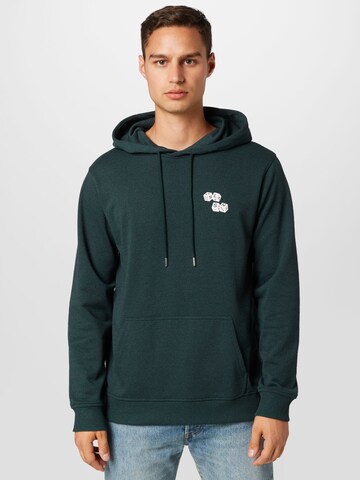 Only & Sons Sweatshirt 'AWKWARD' in Green: front