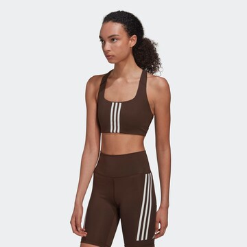 Bustier Soutien-gorge de sport 'Powerimpact' ADIDAS SPORTSWEAR en marron : devant