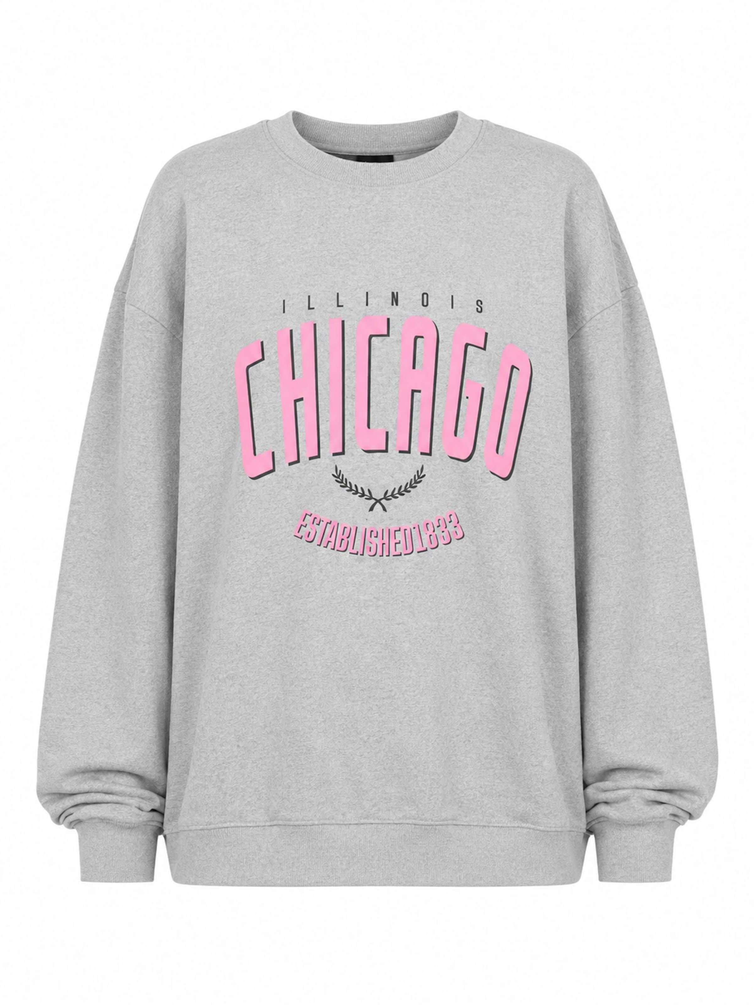 Worldclassca Oversizepullover 'Chicago'‌‌ in Grau: Vorderseite