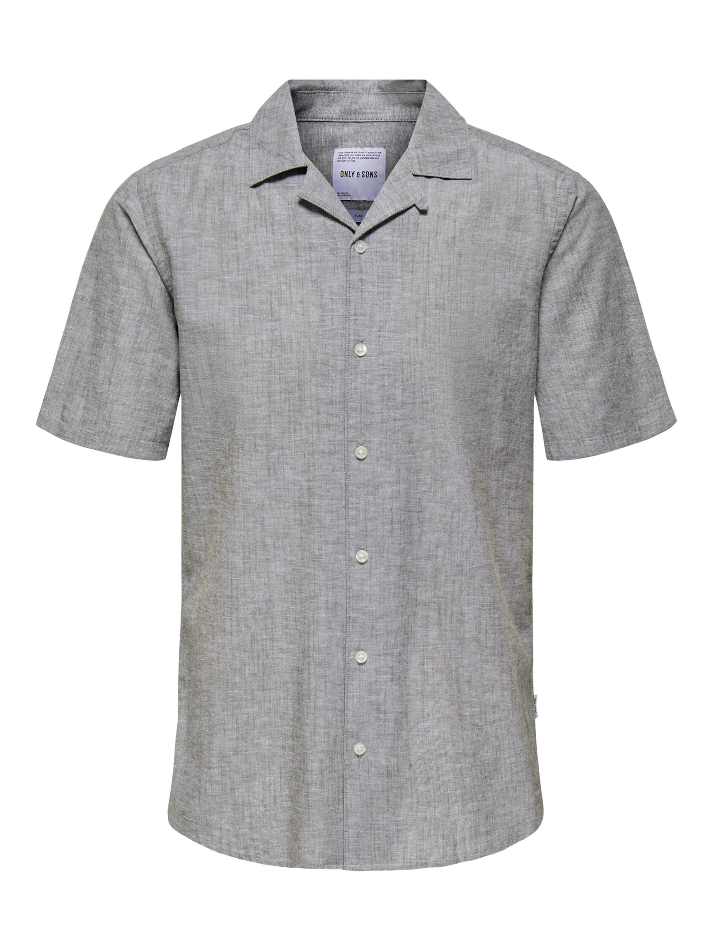Only & Sons Slim Fit Skjorte 'Cantley' i grå: forside