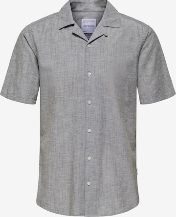 Only & Sons Button Up Shirt 'Cantley' in Grey: front