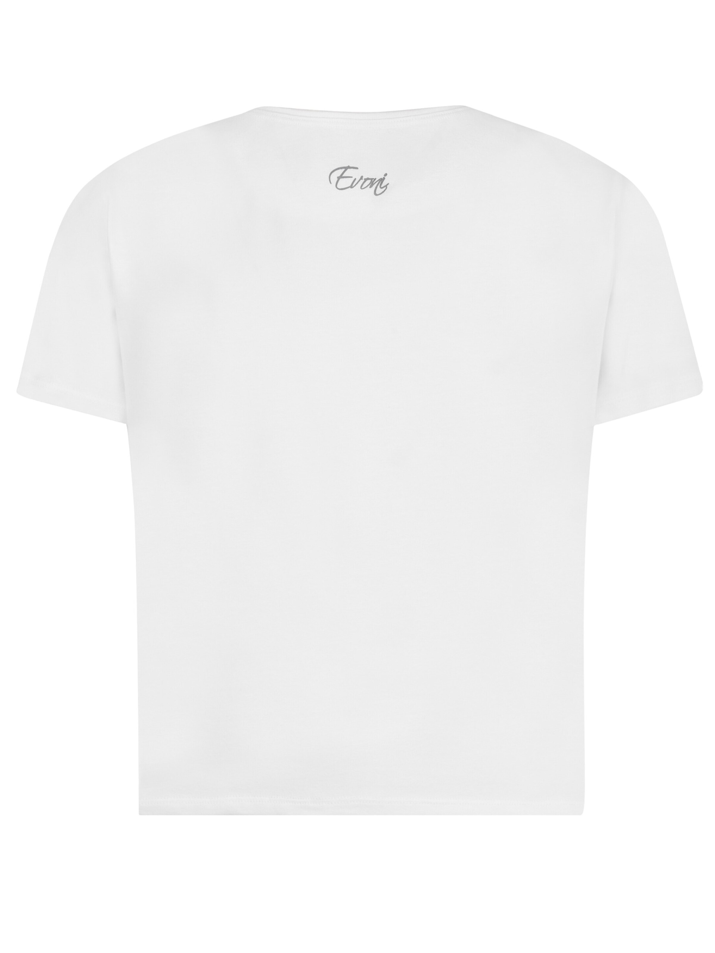 Evoni Shirt 'kurz' in Weiß
