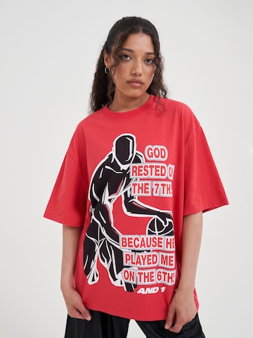 T-shirt AND1 en rouge : devant