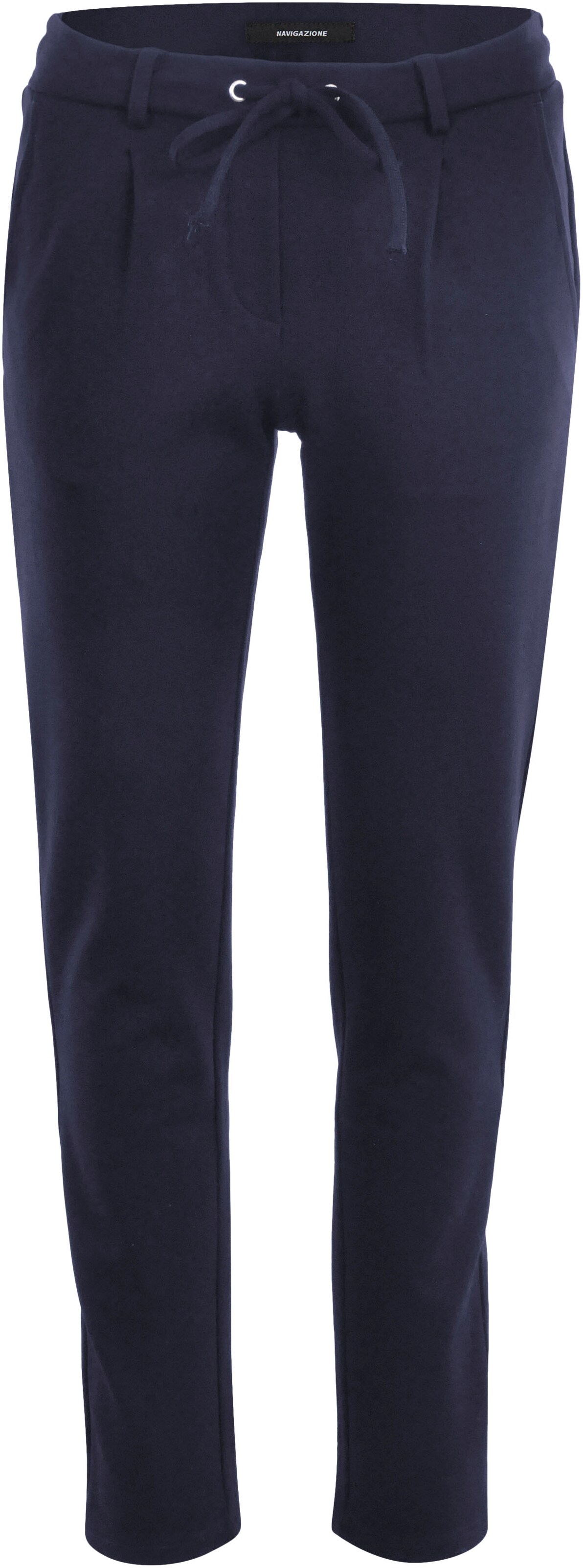 Navigazione Slimfit Broek 'Punto di Roma' in Blauw: voorkant