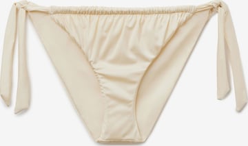 CALZEDONIA Bikini Bottoms 'Shiny Satin' in Beige: front