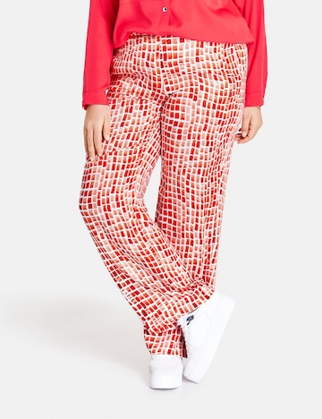 SAMOON Loose fit Pants in Red: front