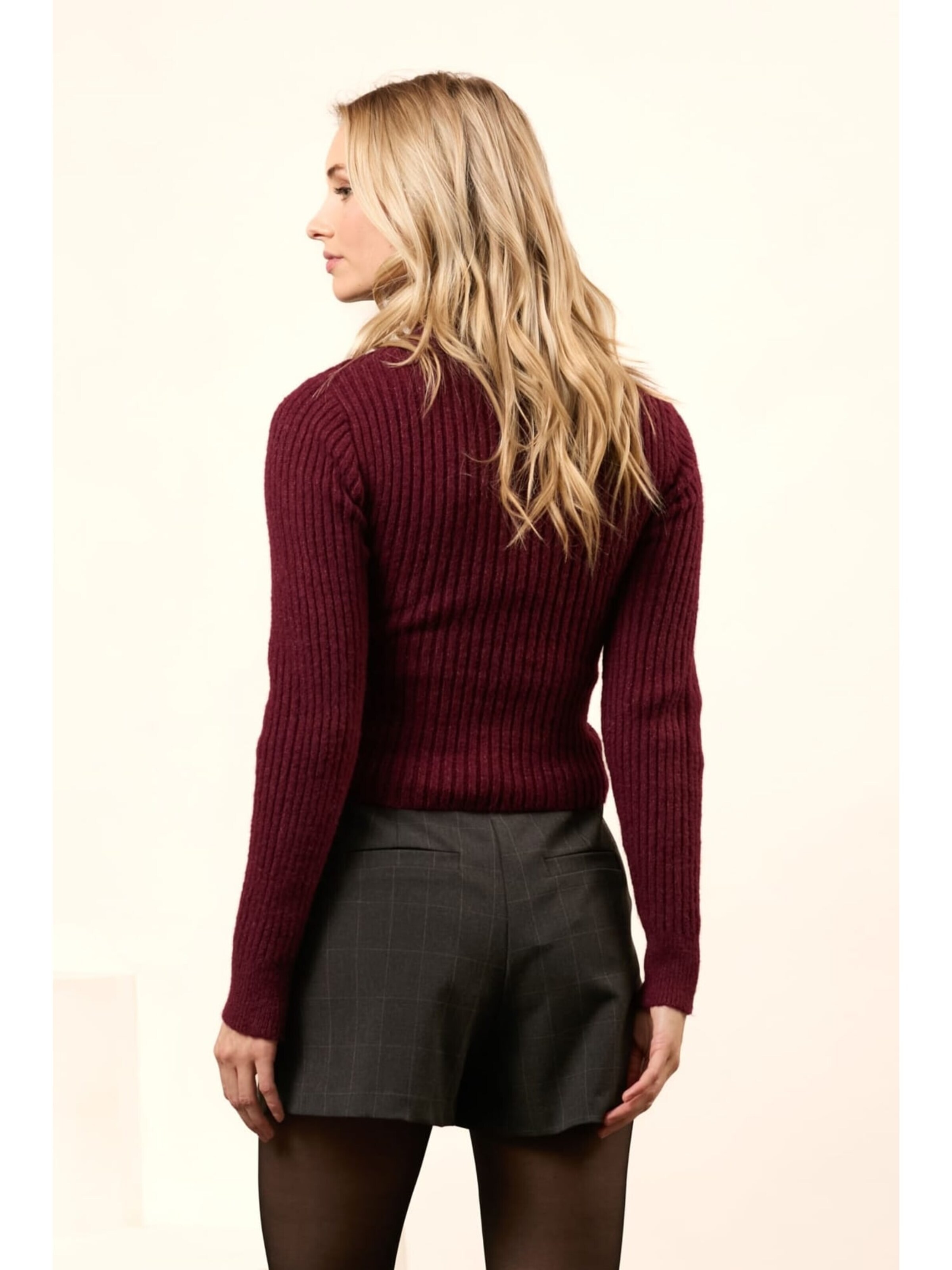 LOFTY MANNER Sweater 'QK04-KW Sweater Katja' in Red