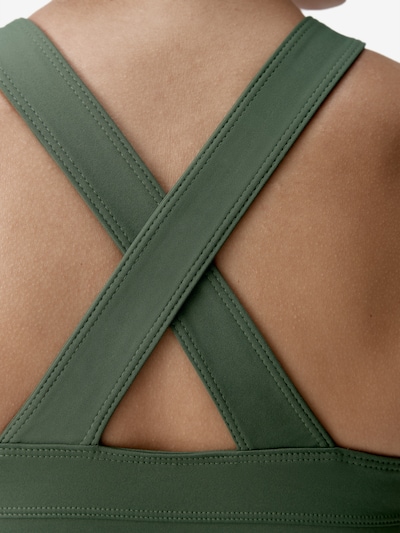 Born Living Yoga Sports top ' Umay ' in Dark green, Item view