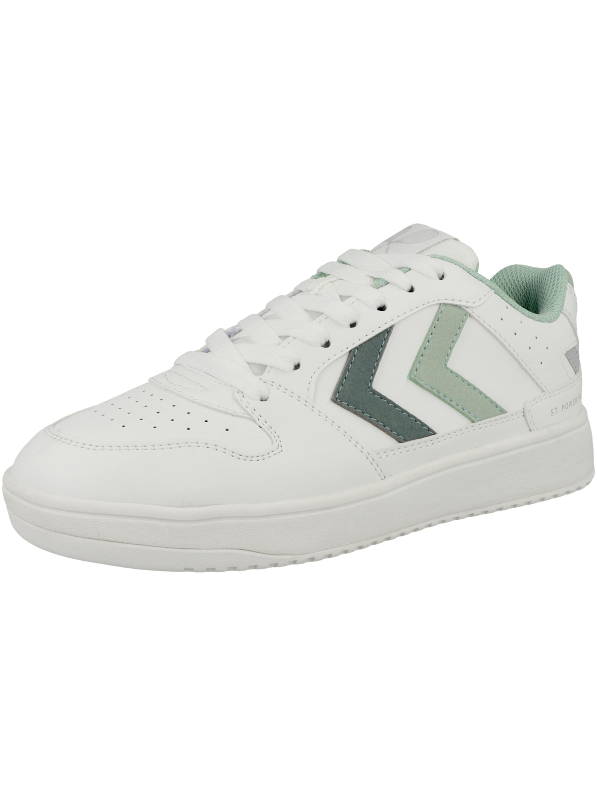 Hummel Platform trainers in White: front