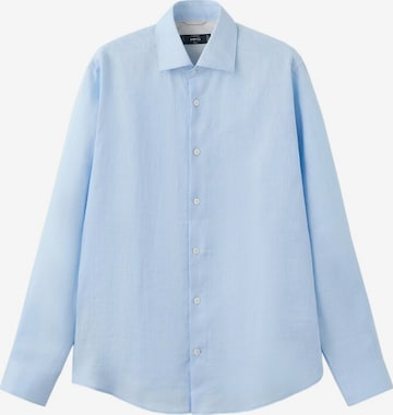 MANGO MAN Button Up Shirt 'Tucan' in Blue: front