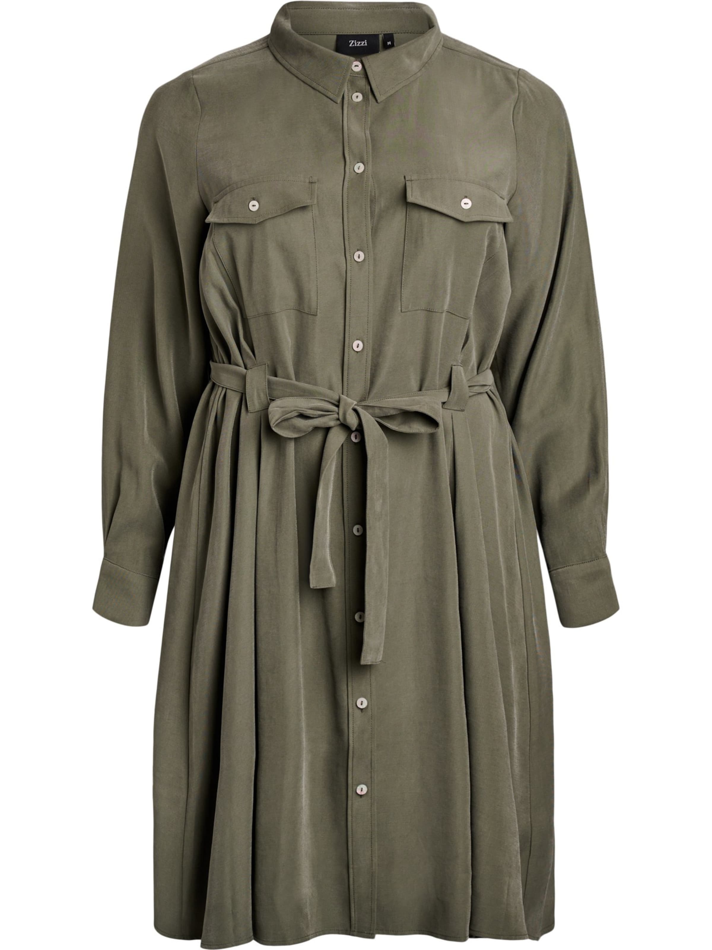 Zizzi Košeľové šaty 'Mdana' - olivová, Produkt