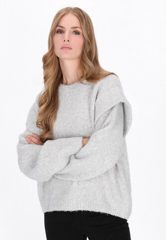 DreiMaster Vintage Sweater in Grey: front