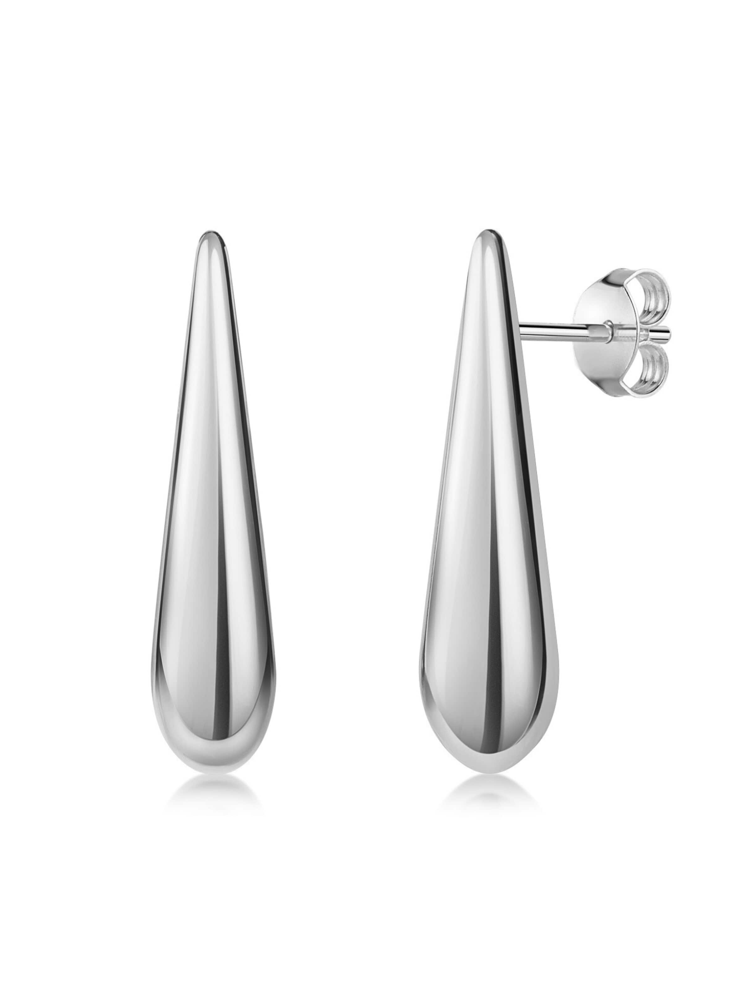 Pure Schmuck Ohrringe 'Pure Drop'‌‌ in Silber: Vorderseite