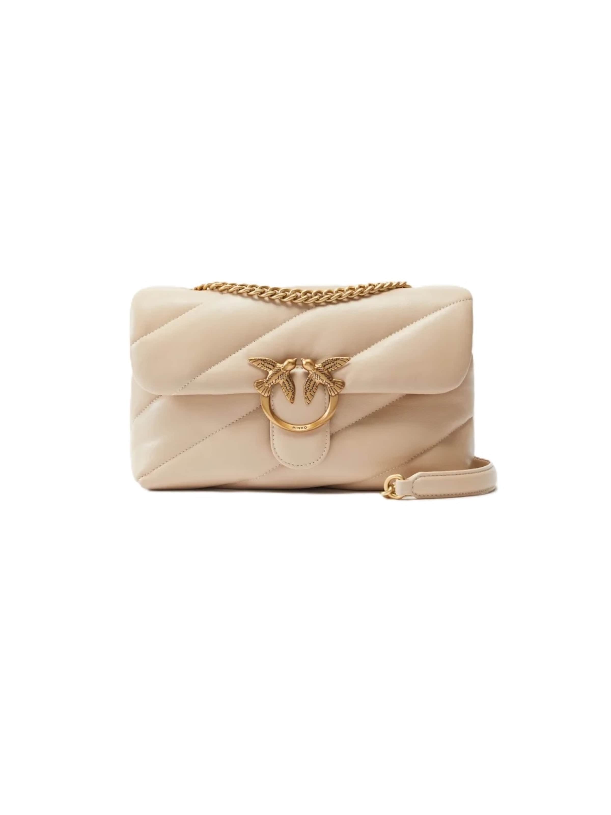 Borsa a spalla '100038 A0F2' di PINKO in beige: frontale