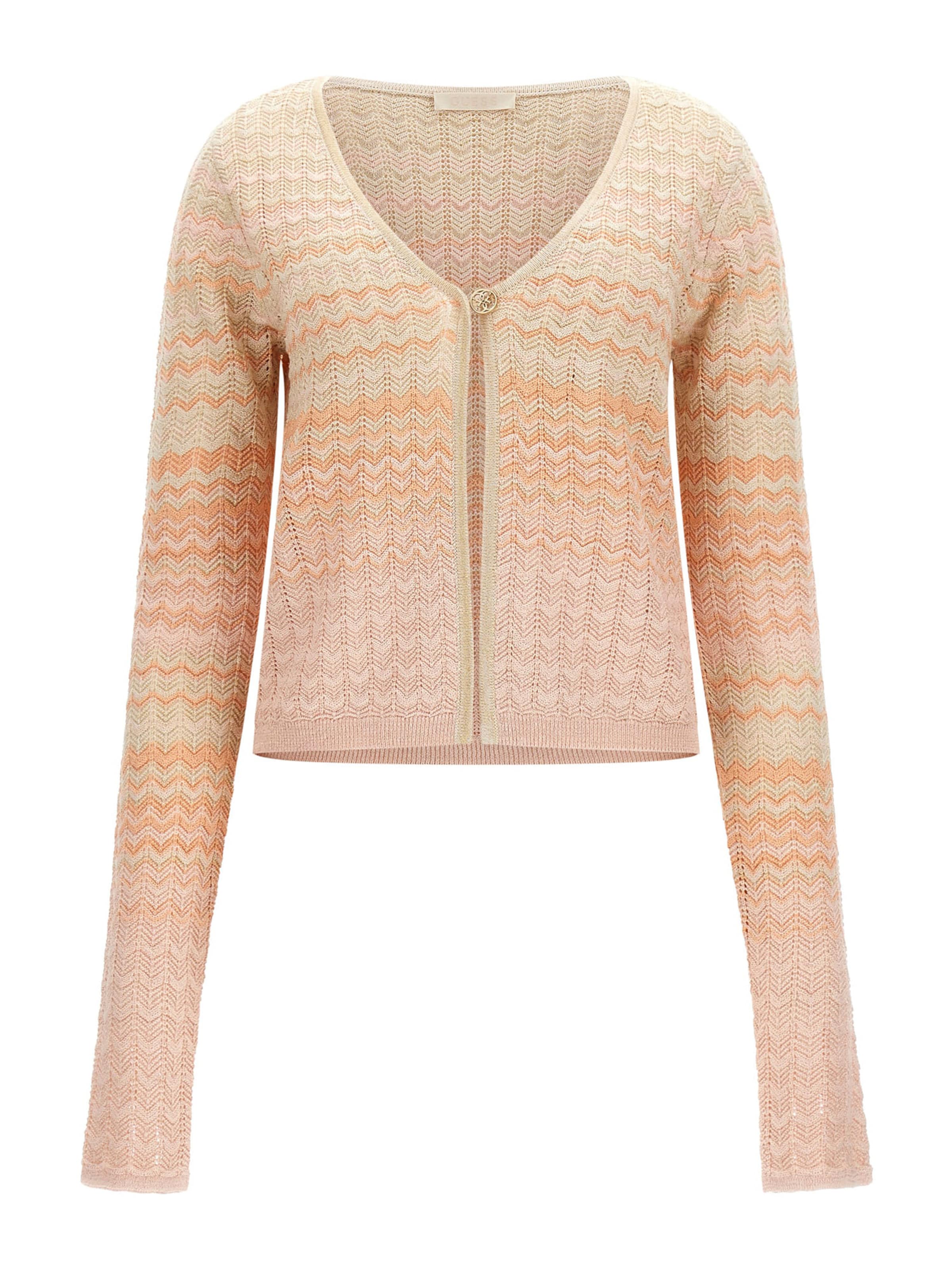 oranžs GUESS Adīta jaka 'ROSALYN': no priekšpuses