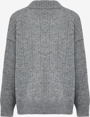 caissa Knit Cardigan in Grey