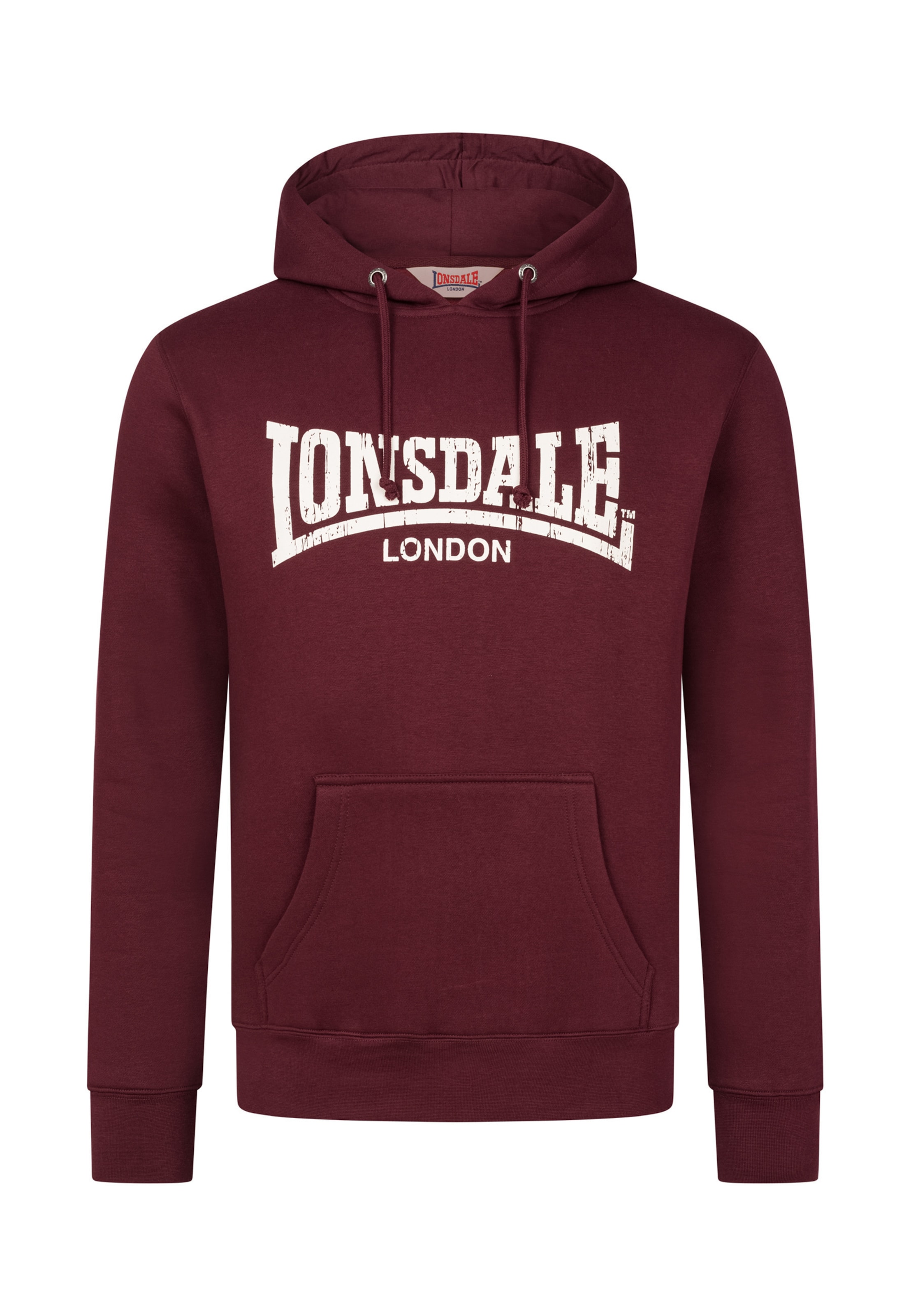 LONSDALE Sweatshirt 'Wolterton' in Rood: voorkant