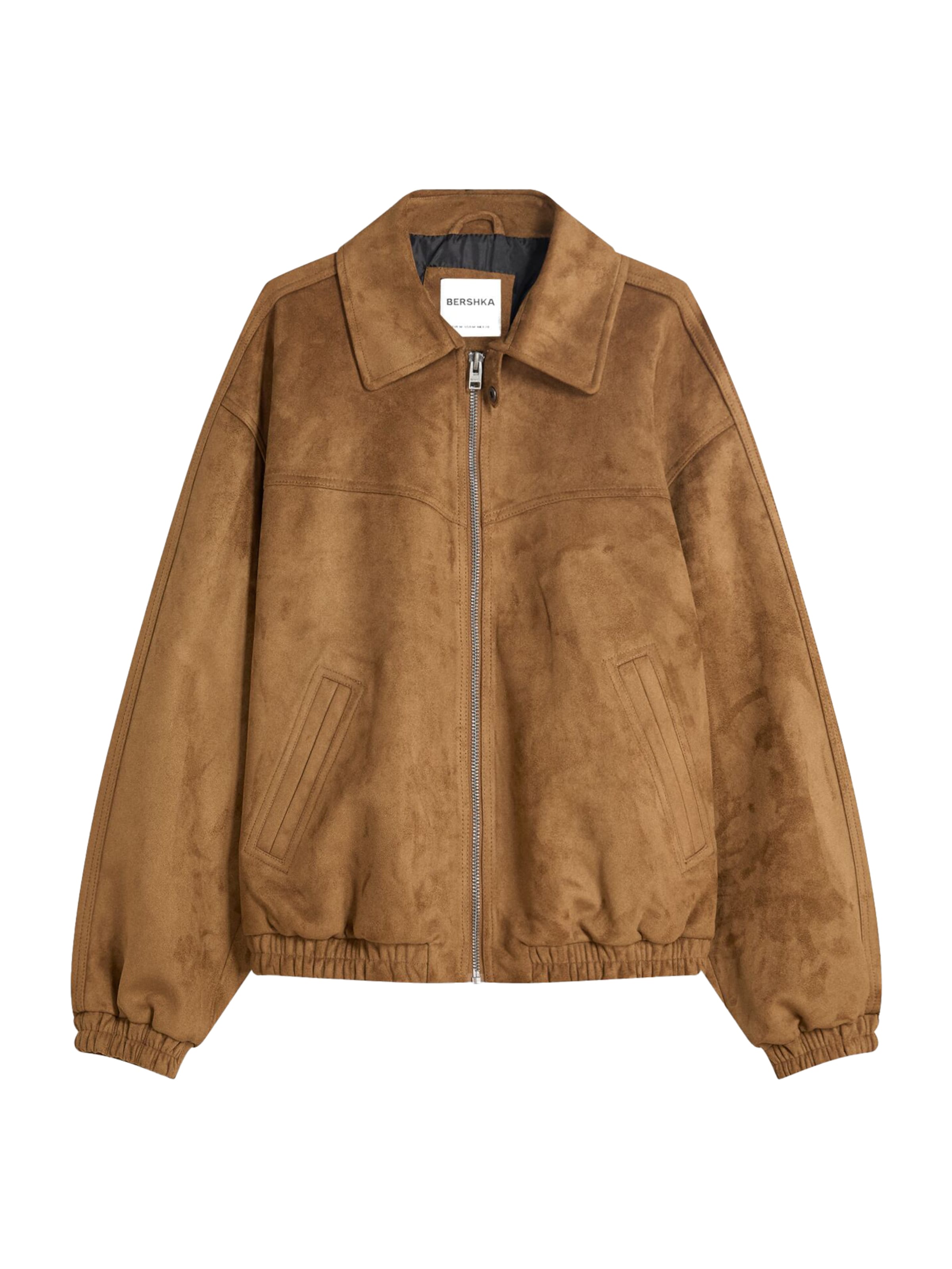 Bershka Veste mi-saison en sable, Vue avec produit